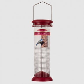 Johnston & Jeff Red Plastic Peanut Feeder Large 30cm